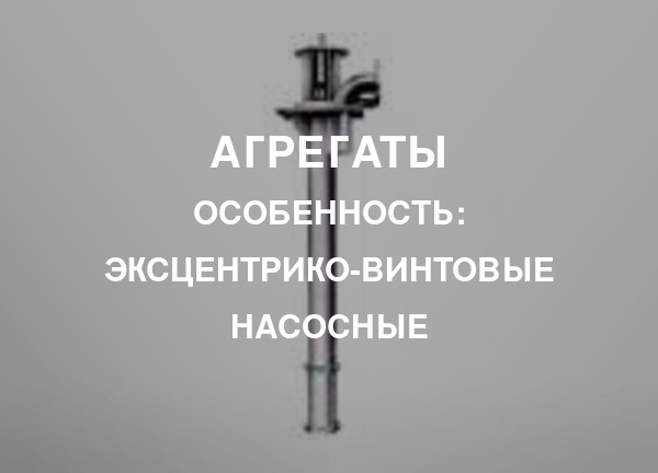Особенность: Эксцентрико-винтовые насосные